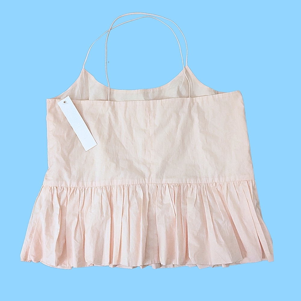 Fade and Blue Women's Pale Pink Peplum Top - Picture 3 of 5